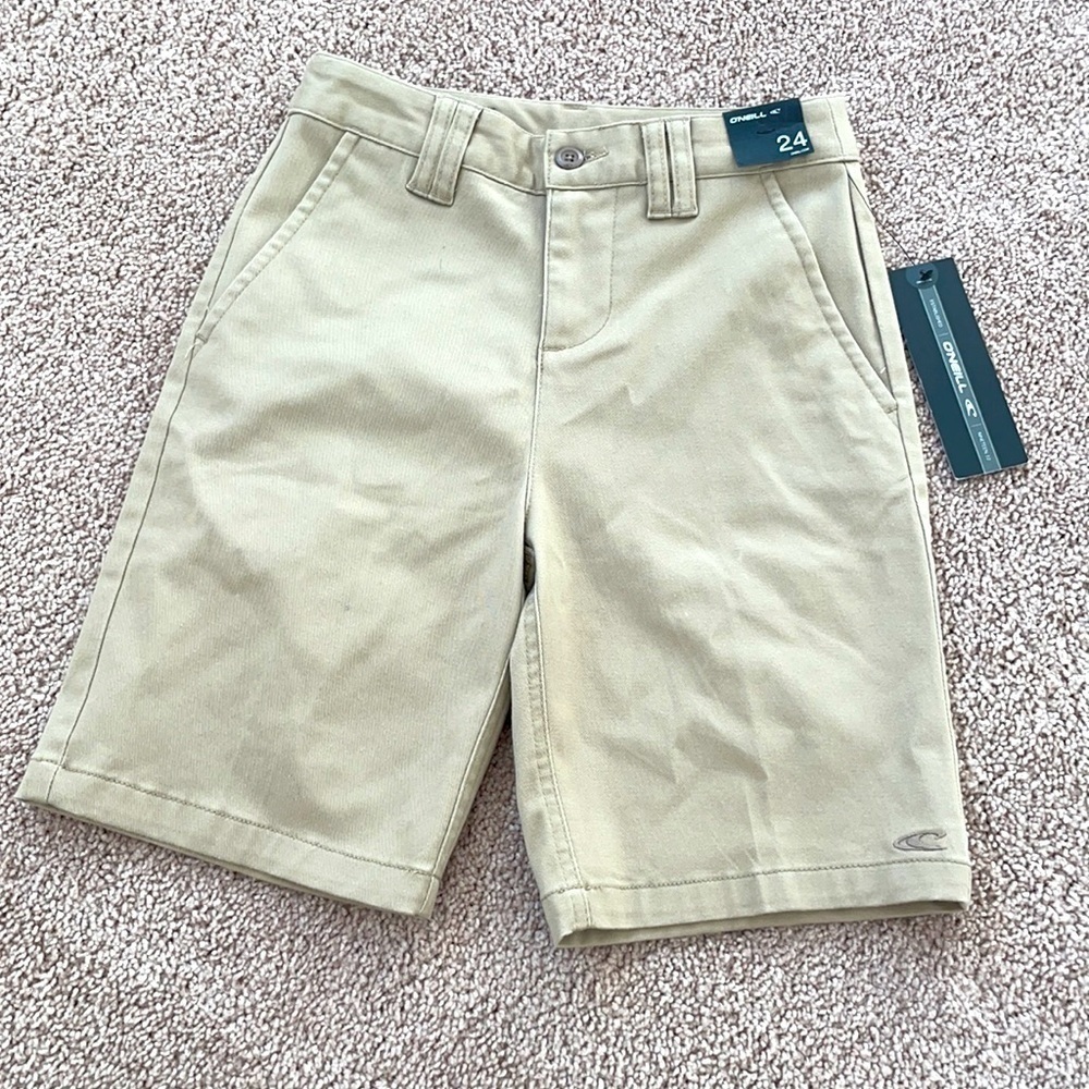 O’neill light khaki standard fit shorts boys 24